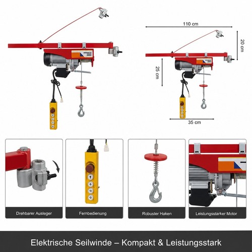 Elektrische seilwinde 200kg - seilwinde,